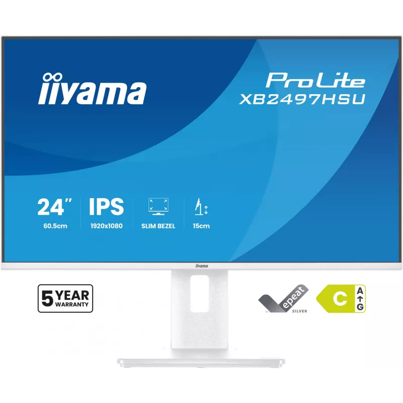 iiyama ProLite XB2497HSU-W1 Computermonitor 60,5 cm (23,8 Zoll) 1920 x 1080 Pixel Full HD LED Weiß