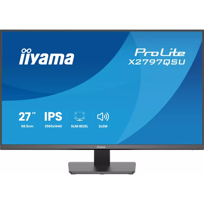 Computermonitor IIYAMA ProLite X2797QSU-B1 27 Zoll (68,6 cm) 2560×1440 IPS LED Matt, 1 ms, USB 3.2 Hub, Lautsprecher, VESA