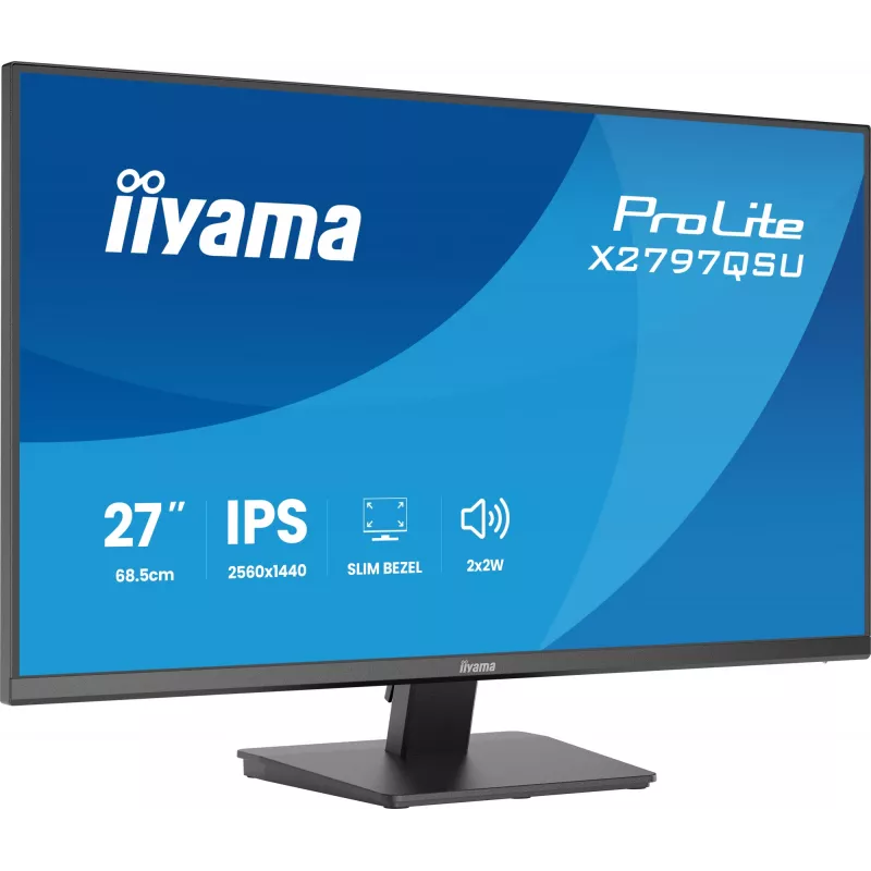 Computermonitor IIYAMA ProLite X2797QSU-B1 27 Zoll (68,6 cm) 2560×1440 IPS LED Matt, 1 ms, USB 3.2 Hub, Lautsprecher, VESA
