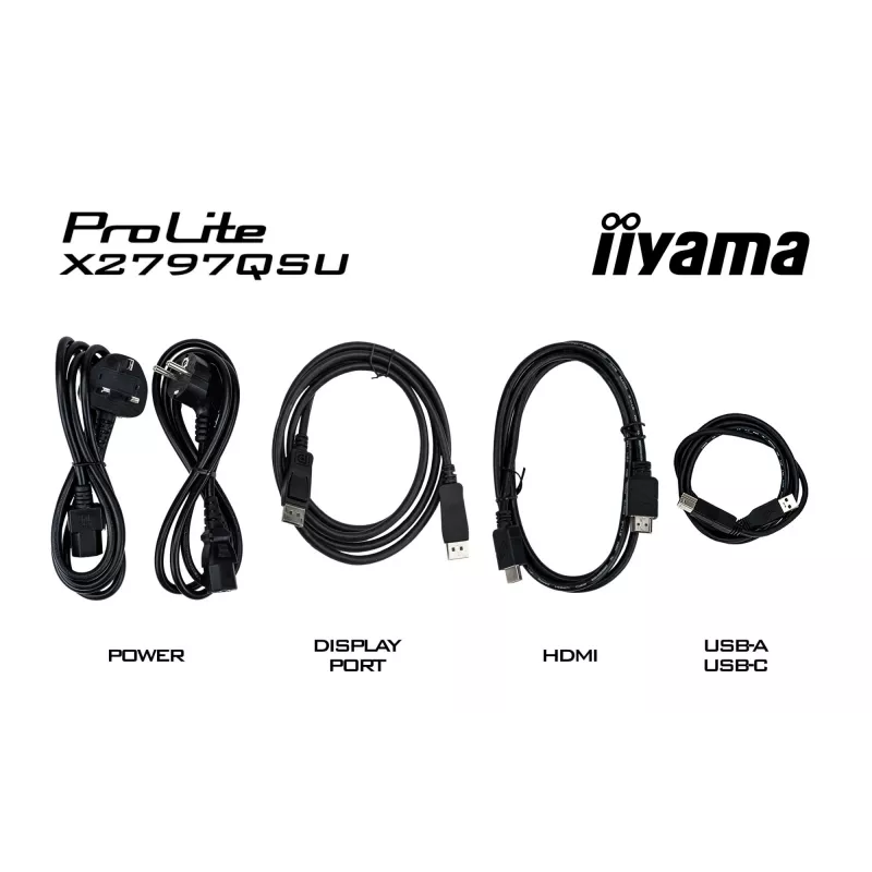 Computermonitor IIYAMA ProLite X2797QSU-B1 27 Zoll (68,6 cm) 2560×1440 IPS LED Matt, 1 ms, USB 3.2 Hub, Lautsprecher, VESA