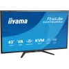 43 Zoll IIYAMA ProLite X4373UHSU-B2 LED 4K Ultra HD Monitor, 3840×2160, VA-Panel, 3 ms, 450 cd/m², USB 3.2 Hub, Lautsprecher, VESA, schwarz