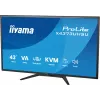 43 Zoll IIYAMA ProLite X4373UHSU-B2 LED 4K Ultra HD Monitor, 3840×2160, VA-Panel, 3 ms, 450 cd/m², USB 3.2 Hub, Lautsprecher, VESA, schwarz