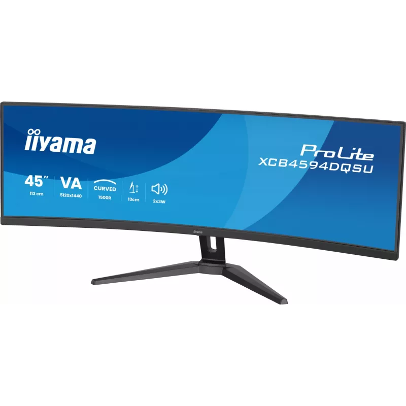 Computer monitor IIYAMA XCB4594DQSU-B1 44 inch (111.8 cm) Curved Dual QHD 5120×1440 VA LED, 2 ms, USB-C, USB 3.2, VESA, speakers