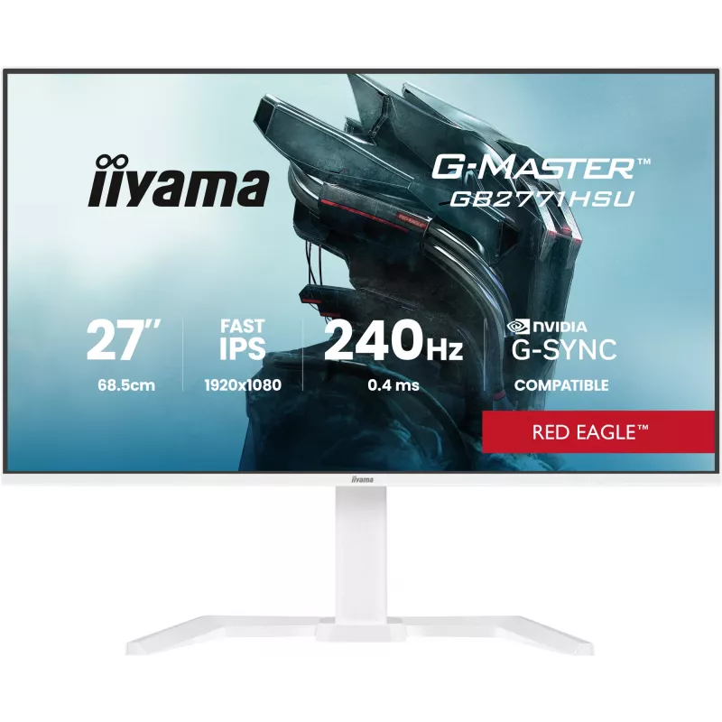 Gaming-Monitor IIYAMA GB2771HSU-W1 27 Zoll (68,6 cm) Full HD – HDMI, DisplayPort, USB – Weiß