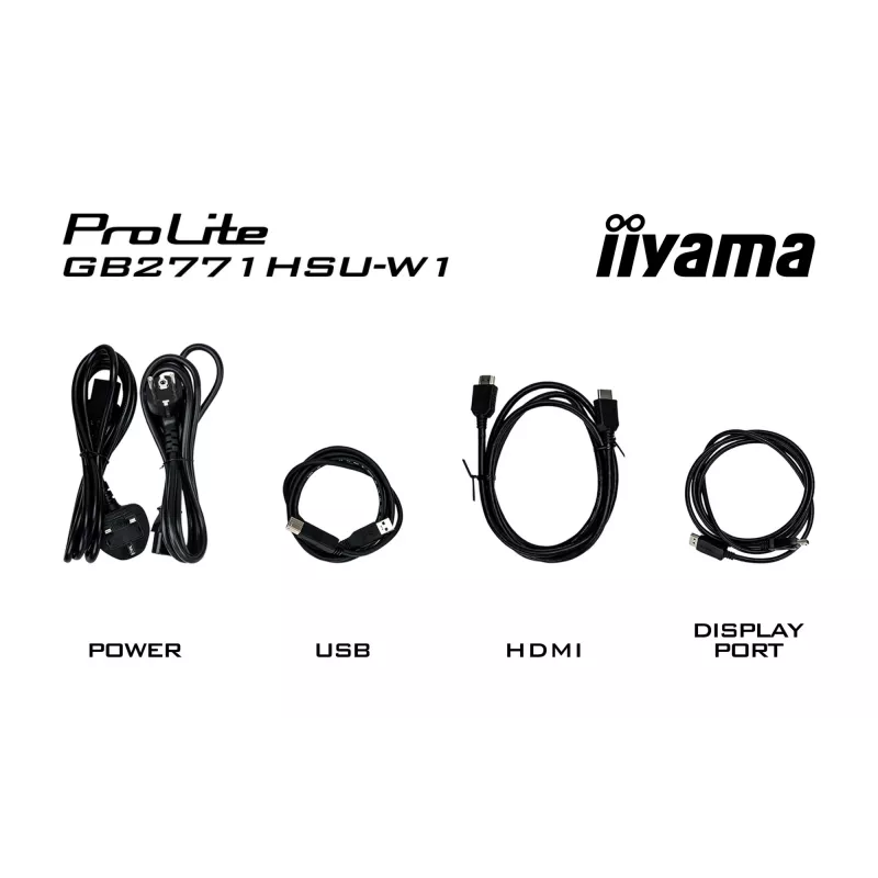 Gaming-Monitor IIYAMA GB2771HSU-W1 27 Zoll (68,6 cm) Full HD – HDMI, DisplayPort, USB – Weiß