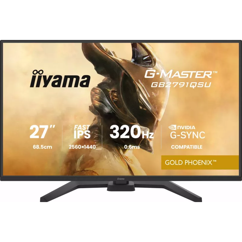 Gaming-Monitor IIYAMA GB2791QSU-B1 68,6 cm (27 Zoll) QHD mit HDMI, DisplayPort und USB, schwarz