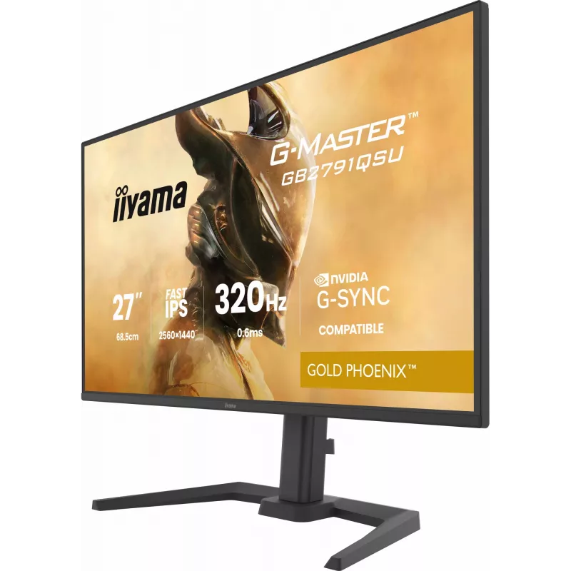 Gaming-Monitor IIYAMA GB2791QSU-B1 68,6 cm (27 Zoll) QHD mit HDMI, DisplayPort und USB, schwarz