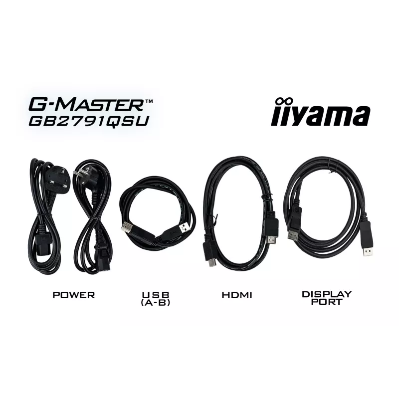 Gaming-Monitor IIYAMA GB2791QSU-B1 68,6 cm (27 Zoll) QHD mit HDMI, DisplayPort und USB, schwarz