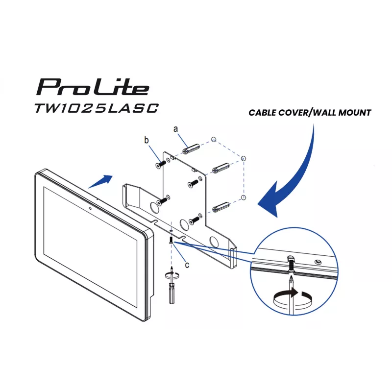 Monitor iiyama ProLite TW1025LASC-B3PNR 10,1 Zoll (25,6 cm) WXGA IPS LED Touchscreen, 1280x800, 16:10, USB-Hub, Lautsprecher, VESA, Schwarz