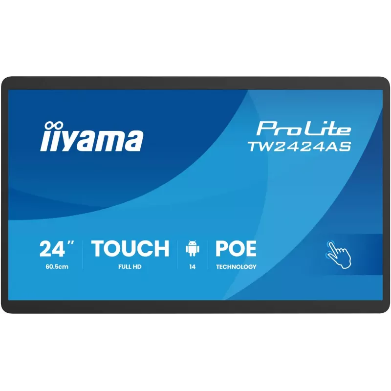 Interaktives Flachbildschirm IIYAMA TW2424AS-B3P 23,8 Zoll Full HD IPS Touchscreen Wi‑Fi Android 24/7 450 cd/m²