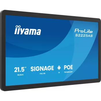 iiyama ProLite S2225AS-B1P Digital Signage Flachbildschirm 54,6 cm (21,5 Zoll) LCD Wi-Fi 500 cd/m² Full HD Schwarz Integrierter Prozessor Android 24/7