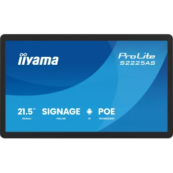 iiyama ProLite S2225AS-B1P Digital Signage Flachbildschirm 54,6 cm (21,5 Zoll) LCD Wi-Fi 500 cd/m² Full HD Schwarz Integrierter Prozessor Android 24/7