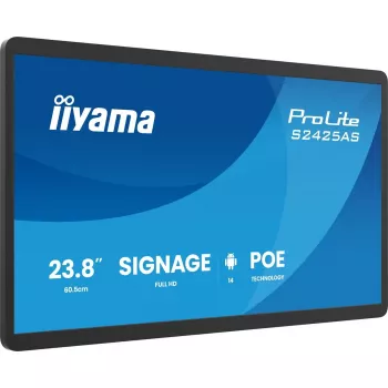 iiyama ProLite S2425AS-B1P Digital Signage Flachbildschirm 60,5 cm (23,8 Zoll) LCD Wi-Fi 500 cd/m² Full HD Schwarz Integrierter Prozessor Android 24/7