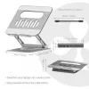 CLUB3D Verstellbarer Aluminium-Laptop-Ständer mit USB-C® Hub, Grau, 260 mm, 224 mm, 56 mm, 1,76 kg, 315 mm