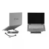 CLUB3D Verstellbarer Aluminium-Laptop-Ständer mit USB-C® Hub, Grau, 260 mm, 224 mm, 56 mm, 1,76 kg, 315 mm
