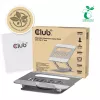 CLUB3D Verstellbarer Aluminium-Laptop-Ständer mit USB-C® Hub, Grau, 260 mm, 224 mm, 56 mm, 1,76 kg, 315 mm