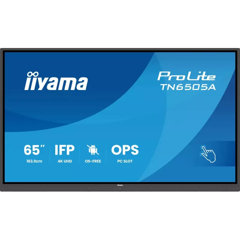 iiyama TN6505A-B1AG Signage-Display Interaktives Flachbildschirm 163,8 cm (64,5 Zoll) 500 cd/m² 4K Ultra HD Schwarz Touchscreen