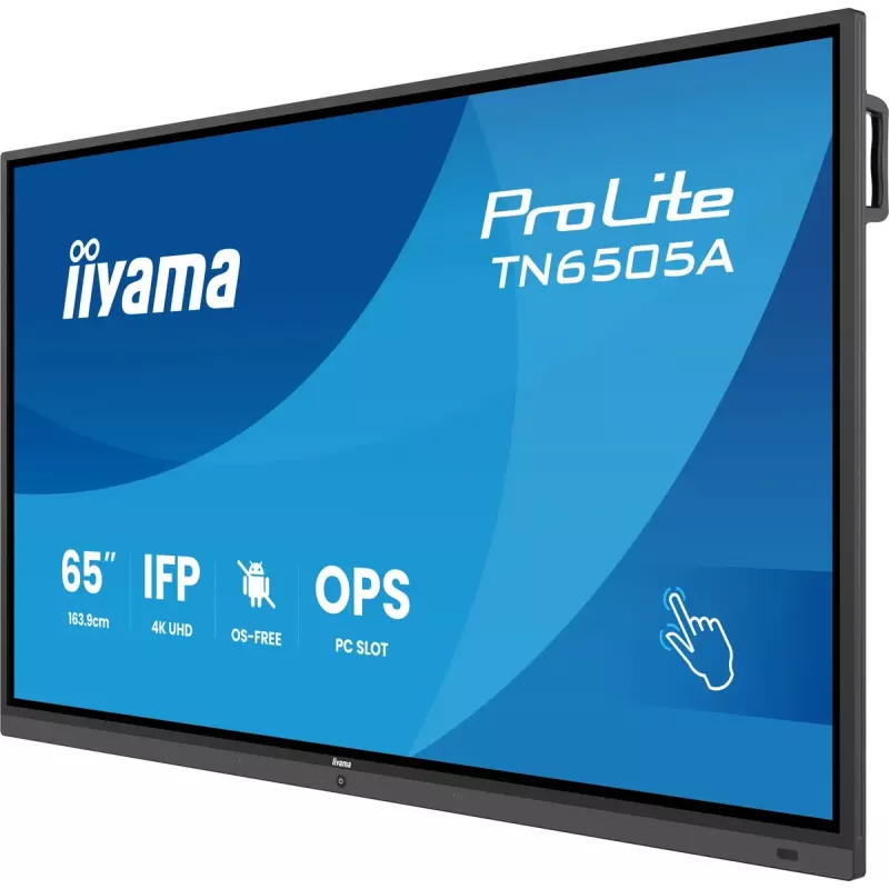 iiyama TN6505A-B1AG Signage-Display Interaktives Flachbildschirm 163,8 cm (64,5 Zoll) 500 cd/m² 4K Ultra HD Schwarz Touchscreen