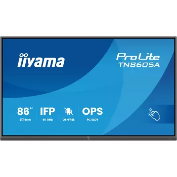 iiyama TN8605A-B1AG Signage Display Interaktives Flachbildschirm 2,17 m (85,6 Zoll) 500 cd/m² 4K Ultra HD Schwarz Touchscreen