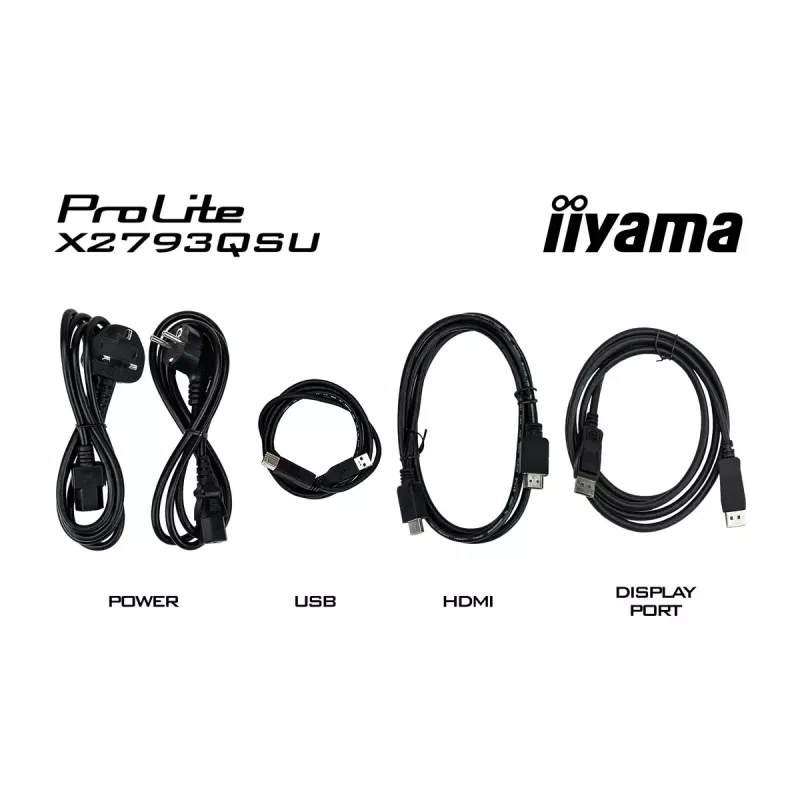 27 Zoll IIYAMA ProLite X2793QSU-B1 Quad HD 2560x1440 IPS LED-Monitor, 1 ms, USB-Hub, Lautsprecher, VESA