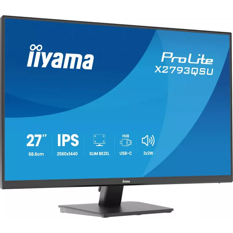 27 Zoll IIYAMA ProLite X2793QSU-B1 Quad HD 2560x1440 IPS LED-Monitor, 1 ms, USB-Hub, Lautsprecher, VESA