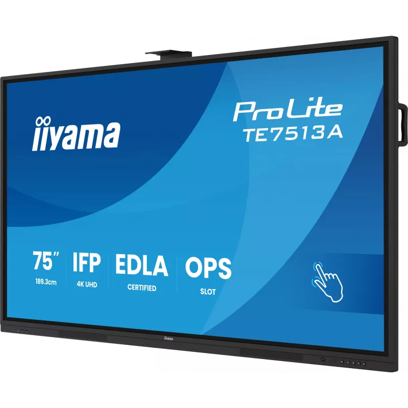 Interaktives Flachdisplay IIYAMA TE7513A-B2AG 75 Zoll 4K UHD Touchscreen, 500 cd/m², Wi‑Fi, Android, 24/7