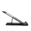 Lindy Faltbarer quadratischer Laptop-Riser, Laptop-Arm, Schwarz, Silber, Aluminium, Gummi, 10 kg, RoHS, REACH & California Proposition 65, 90 - 113 mm