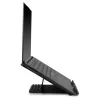 Lindy Faltbarer quadratischer Laptop-Riser, Laptop-Arm, Schwarz, Silber, Aluminium, Gummi, 10 kg, RoHS, REACH & California Proposition 65, 90 - 113 mm
