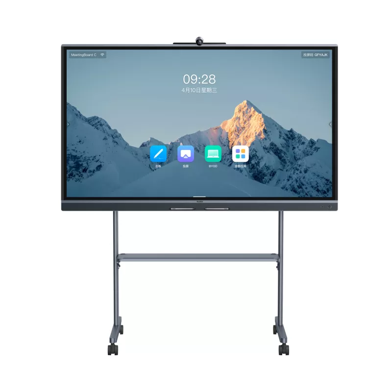 Interaktives Display Yealink MB65C-EDLA 65 Zoll 4K IPS, 8 GB RAM, 64 MB Speicher, 30 W Lautsprecher, 50 MP Kamera, 98,2° Sichtfeld, VESA 600x400, schwarz