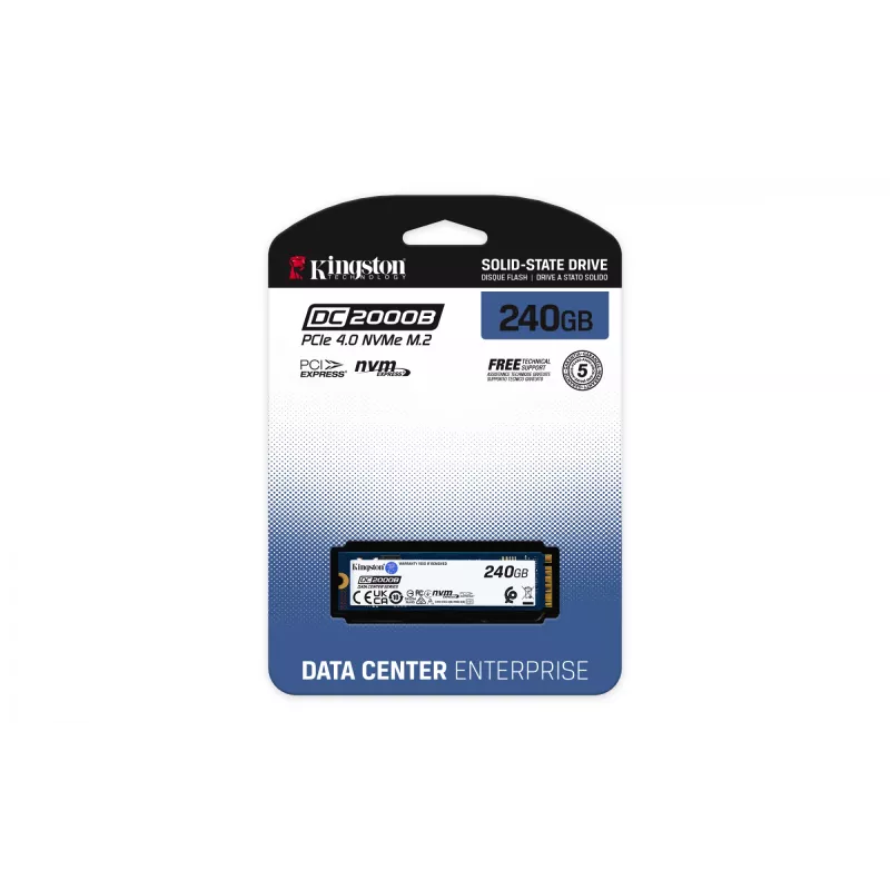 Kingston Technology 240G DC2000B PCIe 4.0 M.2 2280 Enterprise SSD (ohne Kühlkörper)