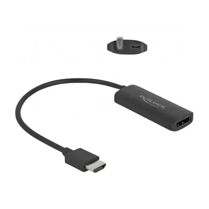 DeLOCK Adapter HDMI-A Stecker auf DisplayPort Buchse 8K 0,18 m
