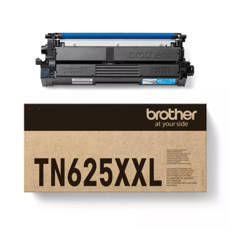 Tonerkartusche Brother TN-625XXLC Cyan Original, 6500 Seiten, 1 Stk.