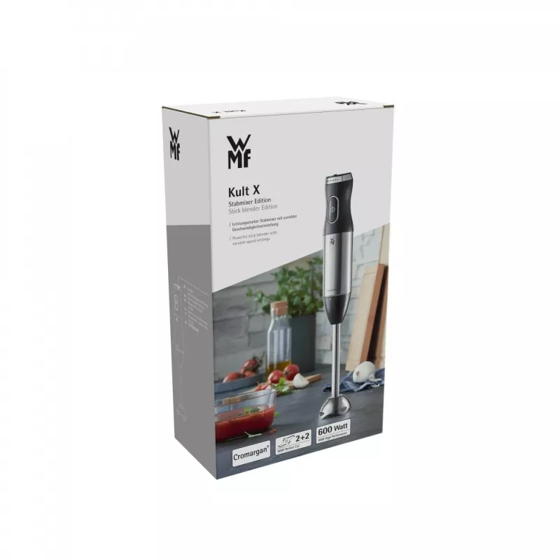 WMF Kult X 04165500 Stabmixer 600 W Schwarz, Metallic