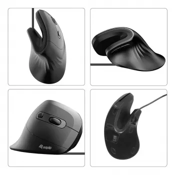 Equip 245119 Maus Universal Rechtshändig USB Typ-A + USB Typ-C Optisch 7200 DPI