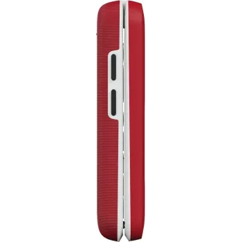Feature-Phone Doro Leva E30 Klapphandy, 2,8 Zoll (7,11 cm) 320x240, Single-SIM, 0,3 MP Kamera, 1150 mAh, IP55, Rot/Weiß