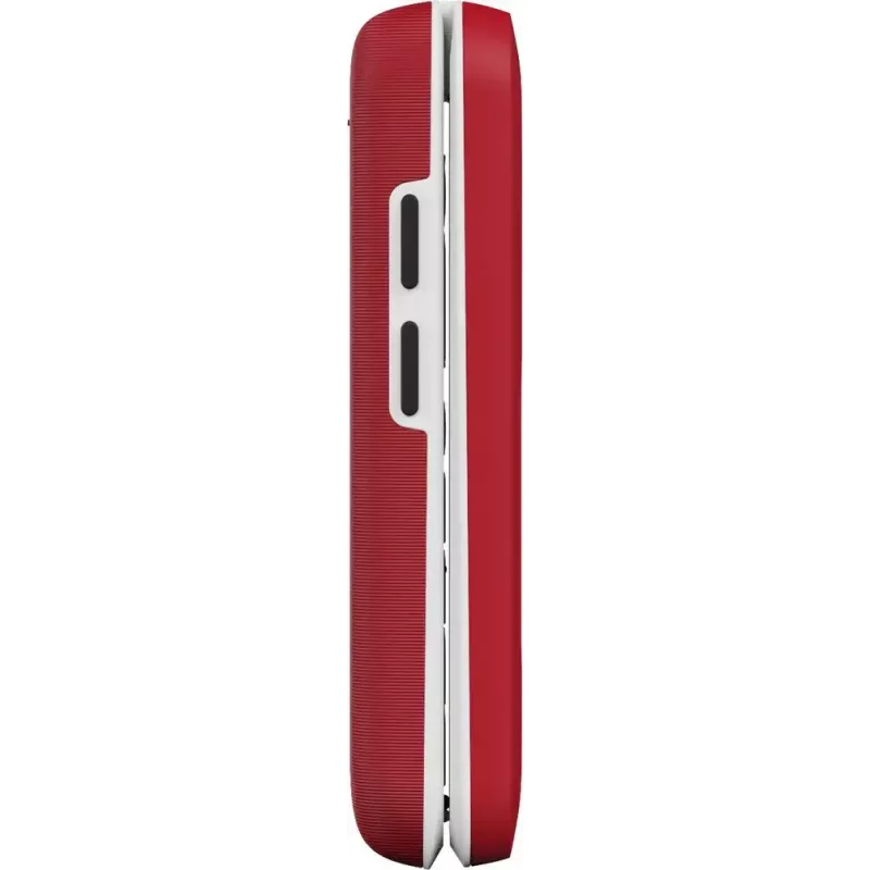 Feature-Phone Doro Leva E30 Klapphandy, 2,8 Zoll (7,11 cm) 320x240, Single-SIM, 0,3 MP Kamera, 1150 mAh, IP55, Rot/Weiß
