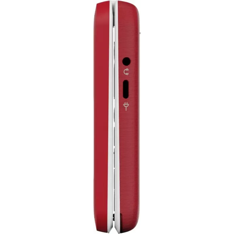 Feature-Phone Doro Leva E30 Klapphandy, 2,8 Zoll (7,11 cm) 320x240, Single-SIM, 0,3 MP Kamera, 1150 mAh, IP55, Rot/Weiß