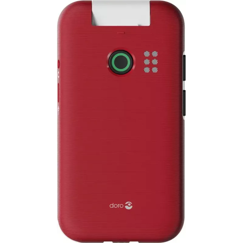 Feature-Phone Doro Leva E30 Klapphandy, 2,8 Zoll (7,11 cm) 320x240, Single-SIM, 0,3 MP Kamera, 1150 mAh, IP55, Rot/Weiß