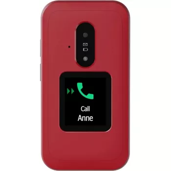 Feature-Phone Doro Leva E30 Klapphandy, 2,8 Zoll (7,11 cm) 320x240, Single-SIM, 0,3 MP Kamera, 1150 mAh, IP55, Rot/Weiß