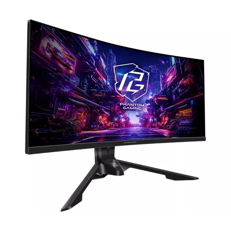 Monitor ASROCK PG34QRT3A 34 Zoll (86,4 cm) WQHD 3440×1440 OLED Curved VA 21:9 500 cd/m² 4000:1 USB 3.2 Gen1 Lautsprecher VESA höhenverstellbar