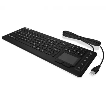 KeySonic KSK-6231 INEL (UK) Tastatur, Industriell, USB, QWERTY, UK-Englisch, Schwarz