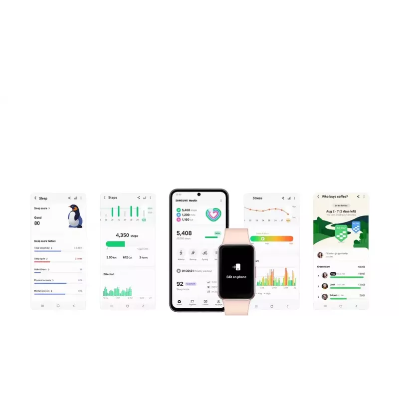 Samsung Galaxy Fit3 4,06 cm (1,6 Zoll) AMOLED 40 mm Digital 256 x 402 Pixel Touchscreen Silber