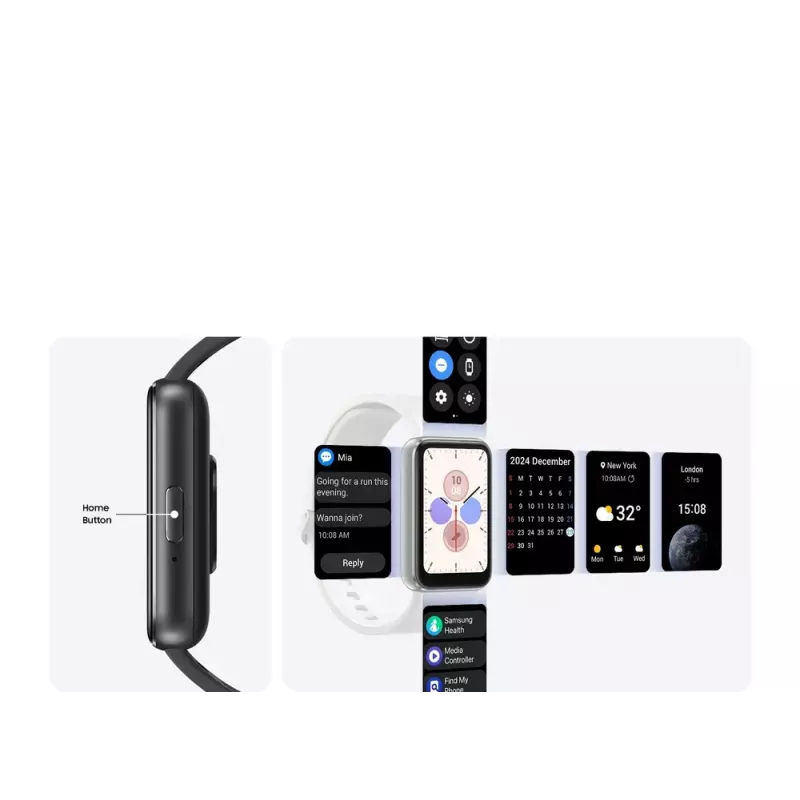 Samsung Galaxy Fit3 4,06 cm (1,6 Zoll) AMOLED 40 mm Digital 256 x 402 Pixel Touchscreen Silber