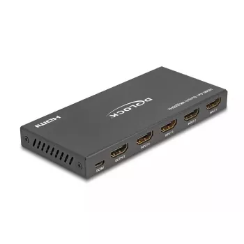 DeLOCK HDMI Switch 4 x HDMI-Eingang auf 1 x HDMI-Ausgang 8K 60 Hz Schwarz