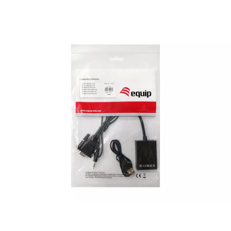 VGA-auf-HDMI-Adapter mit Audio Equip 119038