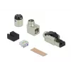 RJ45-Stecker Feldkonfektionierung Cat.6A Metall gewinkelt DeLOCK 86289