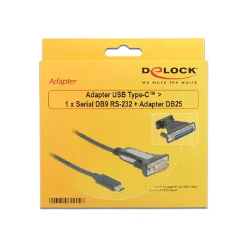 Serielles Kabel DeLOCK 62904 Schwarz 1,8 m DB-9
