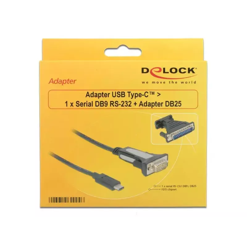 Serielles Kabel DeLOCK 62904 Schwarz 1,8 m DB-9
