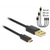 USB-Kabel DeLOCK 83680 USB 2.0 USB A Micro-USB B Schwarz