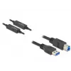 USB-Kabel DeLOCK 85380 USB 3.2 Gen 1 10 m USB A USB B Schwarz